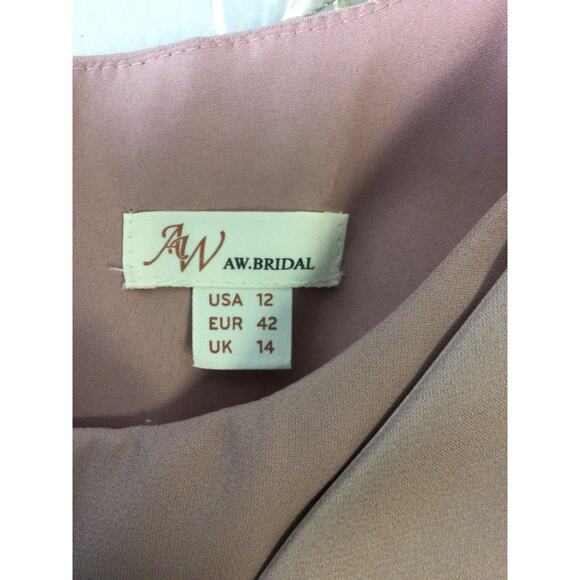 AW BRIDAL 12 L dusty rose Caesar mother of the bride formal gala maxi dress b43 - Picture 8 of 9